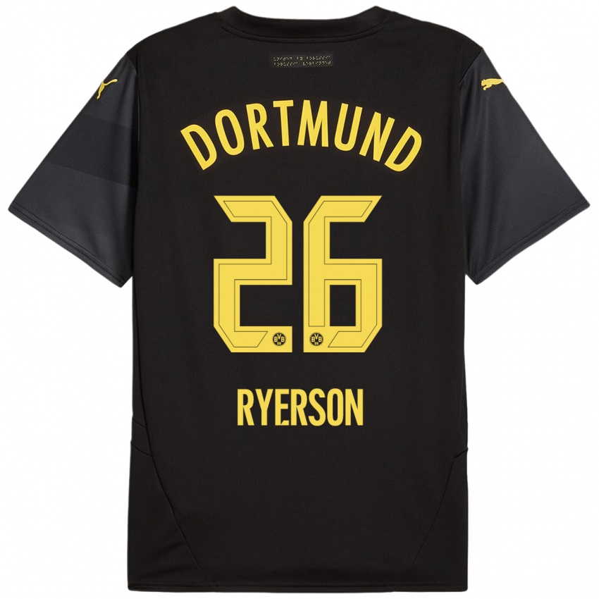 Niño Camiseta Julian Ryerson #26 Negro Amarillo 2ª Equipación 2024/25 La Camisa México