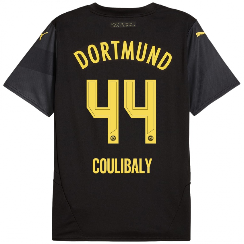 Niño Camiseta Soumaila Coulibaly #44 Negro Amarillo 2ª Equipación 2024/25 La Camisa México