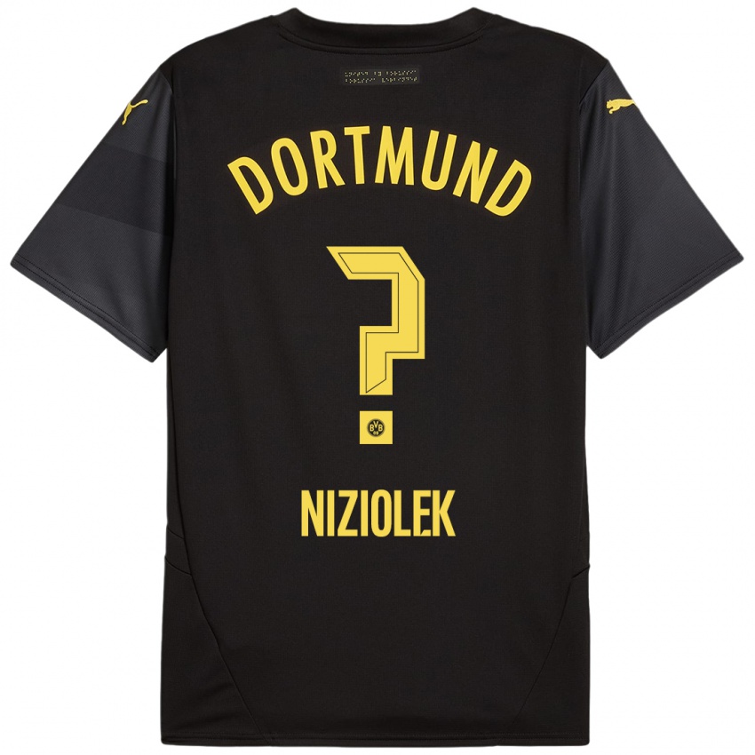 Niño Camiseta Alex Niziolek #0 Negro Amarillo 2ª Equipación 2024/25 La Camisa México