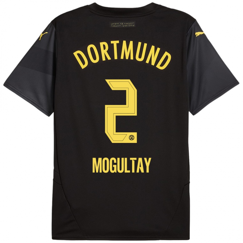 Niño Camiseta Baran Mogultay #2 Negro Amarillo 2ª Equipación 2024/25 La Camisa México