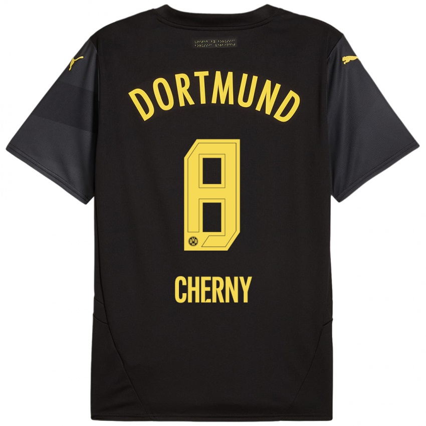 Niño Camiseta Nick Cherny #8 Negro Amarillo 2ª Equipación 2024/25 La Camisa México