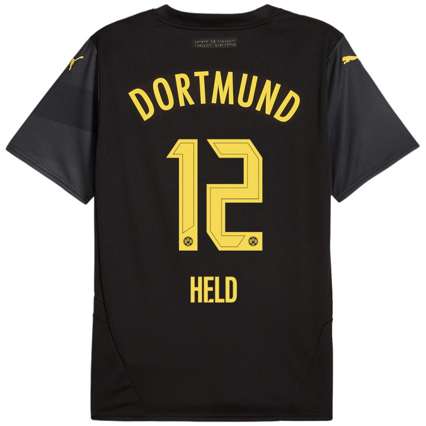 Niño Camiseta Aaron Held #12 Negro Amarillo 2ª Equipación 2024/25 La Camisa México