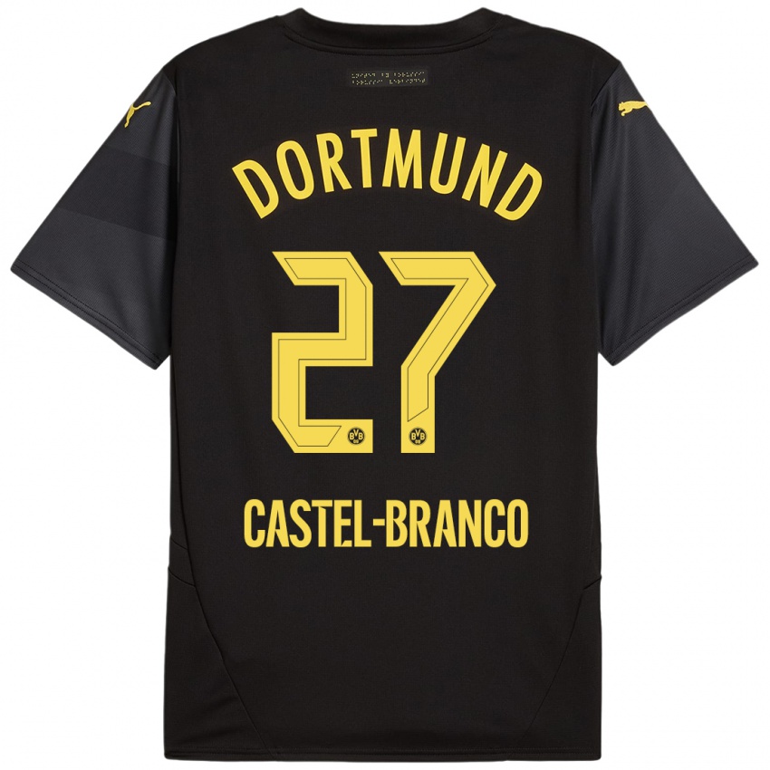 Niño Camiseta Diego Castel-Branco #27 Negro Amarillo 2ª Equipación 2024/25 La Camisa México