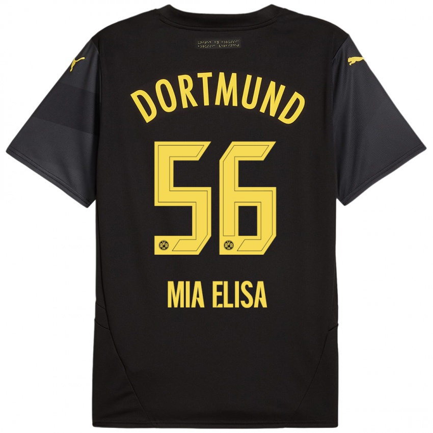 Niño Camiseta Bomnuter Mia Elisa #56 Negro Amarillo 2ª Equipación 2024/25 La Camisa México