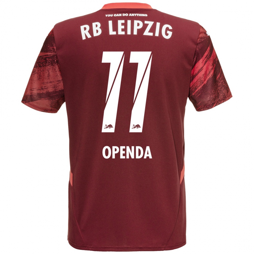 Niño Camiseta Loïs Openda #11 Borgoña 2ª Equipación 2024/25 La Camisa México