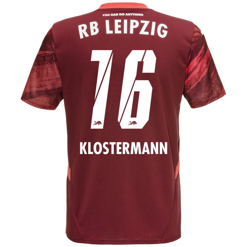 Niño Camiseta Lukas Klostermann #16 Borgoña 2ª Equipación 2024/25 La Camisa México