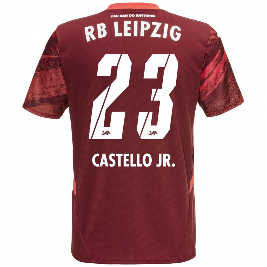 Niño Camiseta Castello Lukeba #23 Borgoña 2ª Equipación 2024/25 La Camisa México