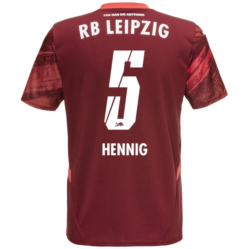 Niño Camiseta Lenny Hennig #5 Borgoña 2ª Equipación 2024/25 La Camisa México