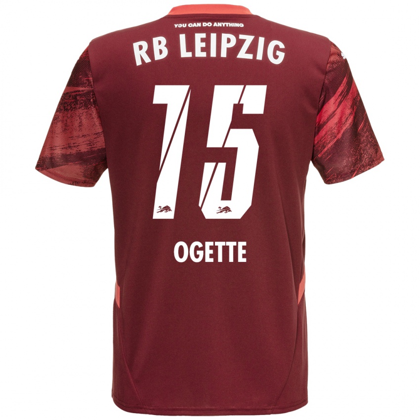 Niño Camiseta Israel Ogette #15 Borgoña 2ª Equipación 2024/25 La Camisa México