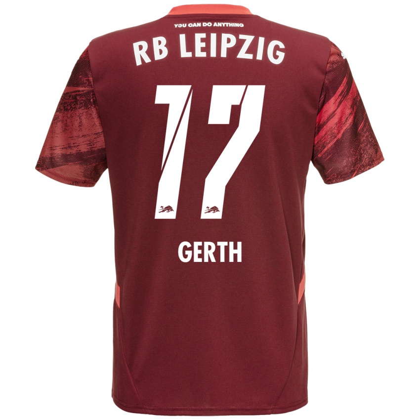 Niño Camiseta Amos Gerth #17 Borgoña 2ª Equipación 2024/25 La Camisa México