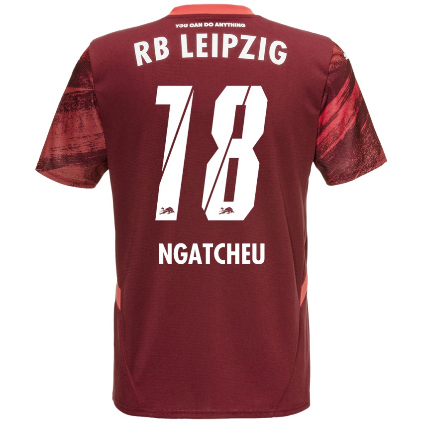 Niño Camiseta Yohan Ngatcheu #18 Borgoña 2ª Equipación 2024/25 La Camisa México