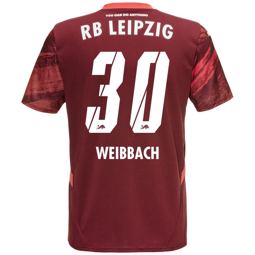 Niño Camiseta Noah Weißbach #30 Borgoña 2ª Equipación 2024/25 La Camisa México