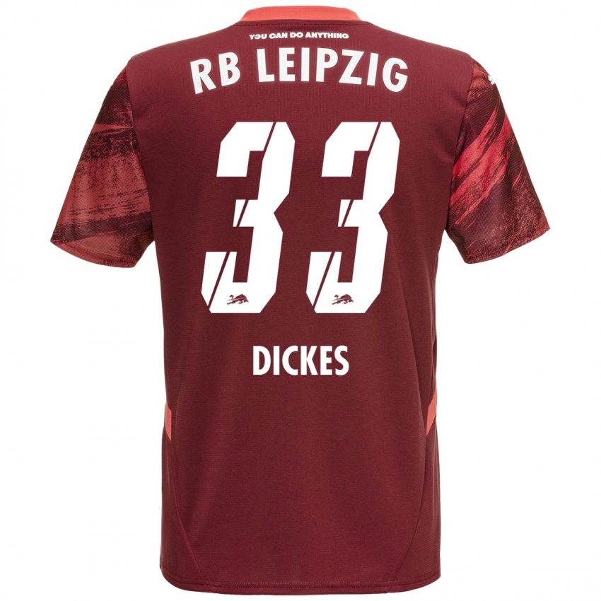 Niño Camiseta Fernando Dickes #33 Borgoña 2ª Equipación 2024/25 La Camisa México