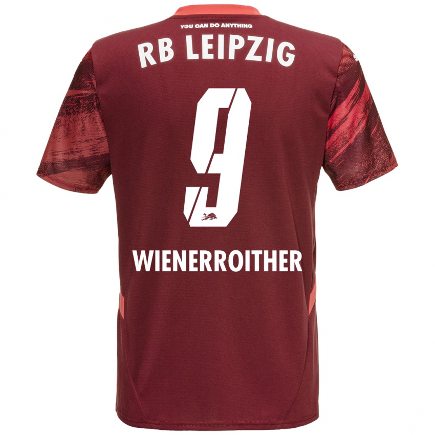 Niño Camiseta Katja Wienerroither #9 Borgoña 2ª Equipación 2024/25 La Camisa México