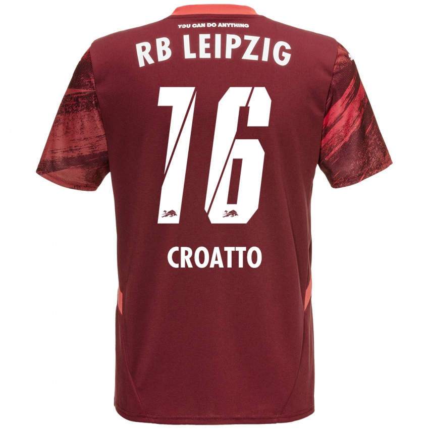 Niño Camiseta Michela Croatto #16 Borgoña 2ª Equipación 2024/25 La Camisa México