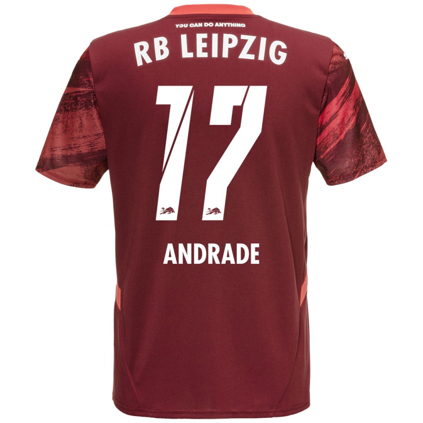 Niño Camiseta Lydia Andrade #17 Borgoña 2ª Equipación 2024/25 La Camisa México