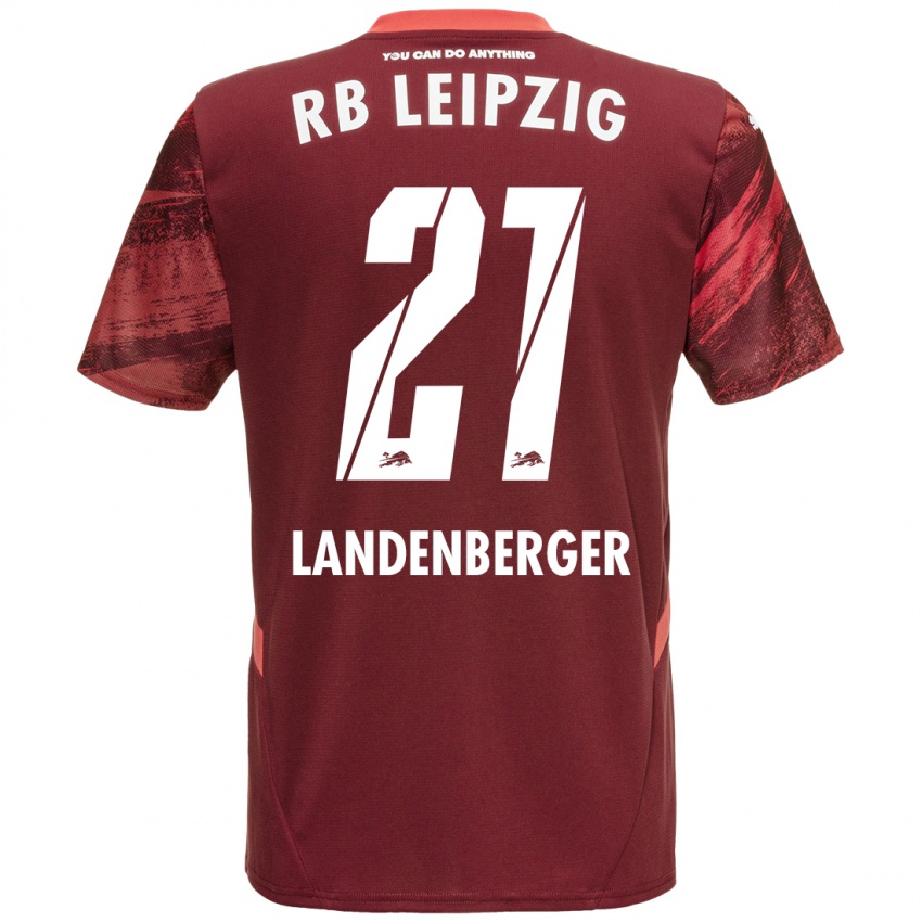 Niño Camiseta Julia Landenberger #21 Borgoña 2ª Equipación 2024/25 La Camisa México