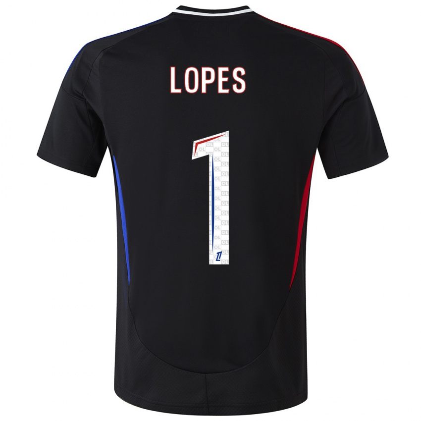 Niño Camiseta Anthony Lopes #1 Negro 2ª Equipación 2024/25 La Camisa México