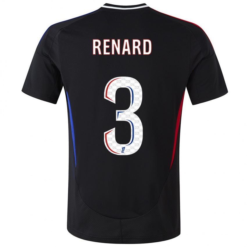 Niño Camiseta Wendie Renard #3 Negro 2ª Equipación 2024/25 La Camisa México