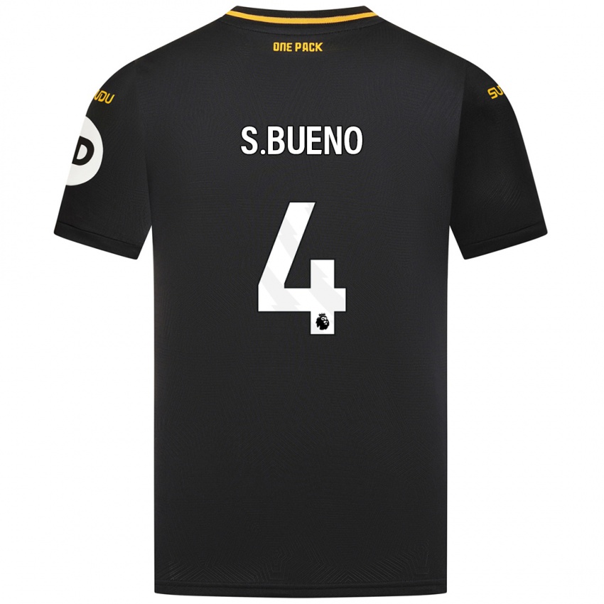 Niño Camiseta Santiago Bueno #4 Negro 2ª Equipación 2024/25 La Camisa México