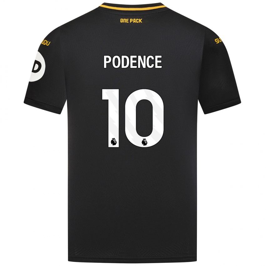 Niño Camiseta Daniel Podence #10 Negro 2ª Equipación 2024/25 La Camisa México