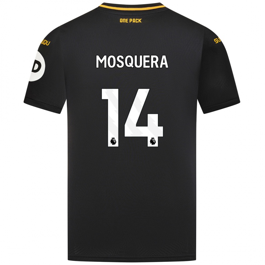 Niño Camiseta Yerson Mosquera #14 Negro 2ª Equipación 2024/25 La Camisa México