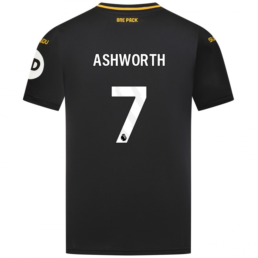 Niño Camiseta Fin Ashworth #7 Negro 2ª Equipación 2024/25 La Camisa México