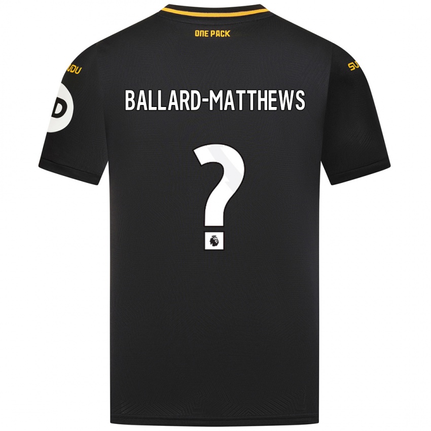 Niño Camiseta Emilio Ballard-Matthews #0 Negro 2ª Equipación 2024/25 La Camisa México