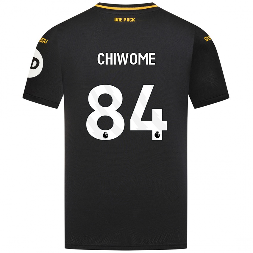 Niño Camiseta Leon Chiwome #84 Negro 2ª Equipación 2024/25 La Camisa México