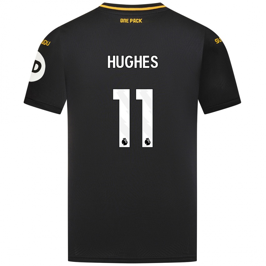 Niño Camiseta Amber Hughes #11 Negro 2ª Equipación 2024/25 La Camisa México