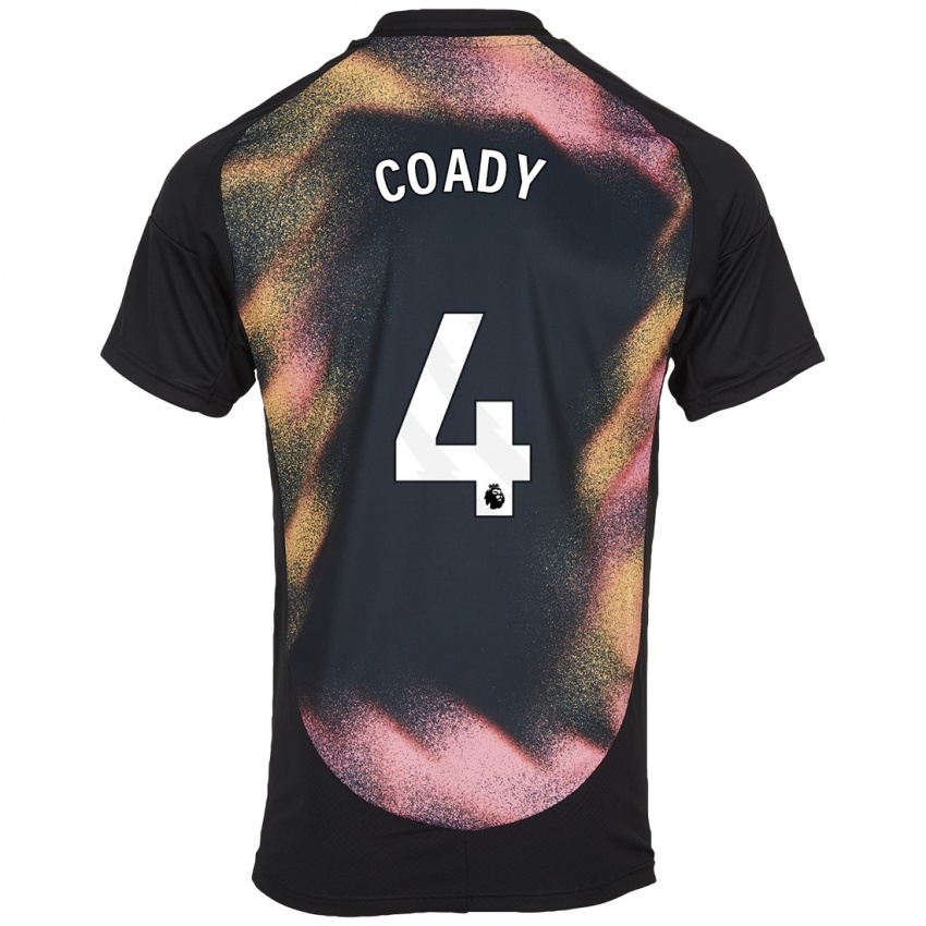 Niño Camiseta Conor Coady #4 Negro Blanco 2ª Equipación 2024/25 La Camisa México