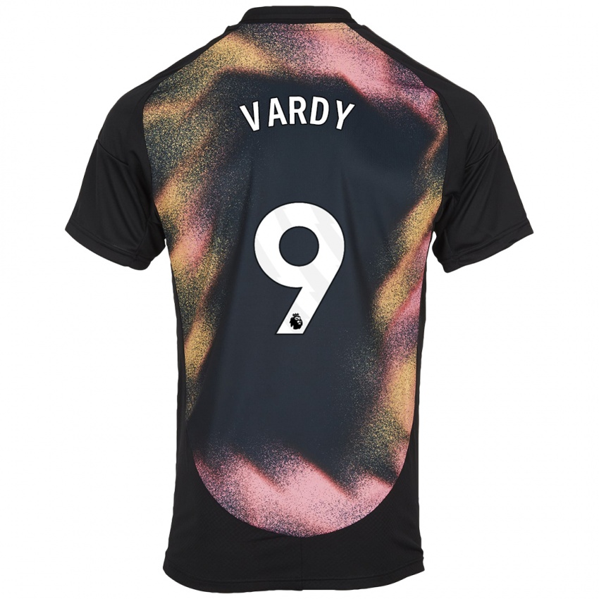 Niño Camiseta Jamie Vardy #9 Negro Blanco 2ª Equipación 2024/25 La Camisa México