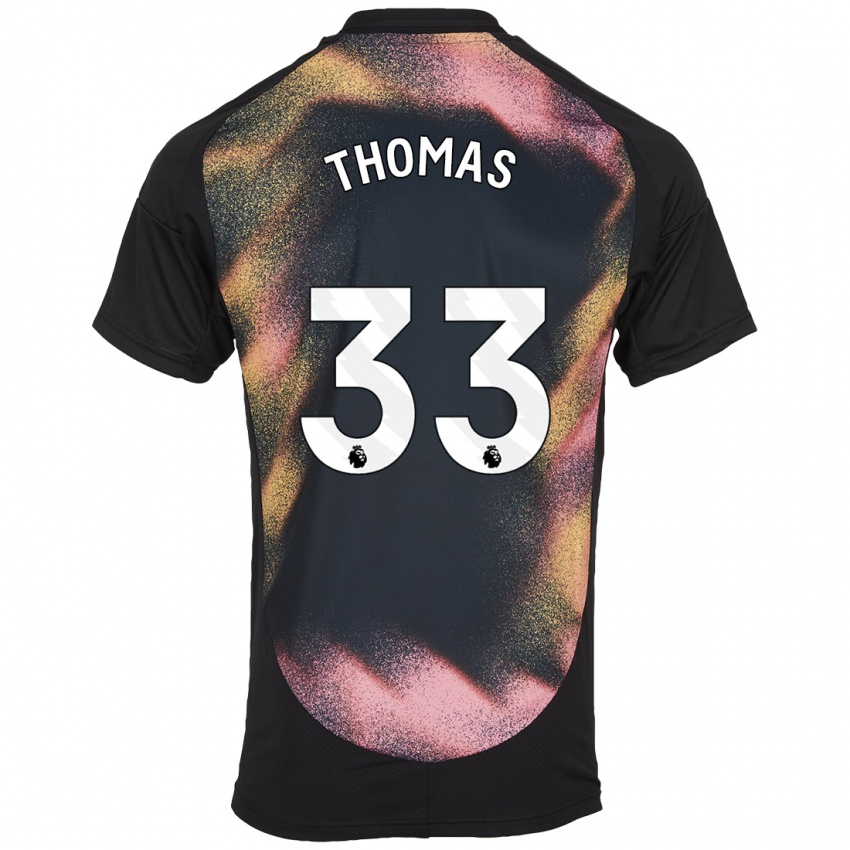 Niño Camiseta Luke Thomas #33 Negro Blanco 2ª Equipación 2024/25 La Camisa México