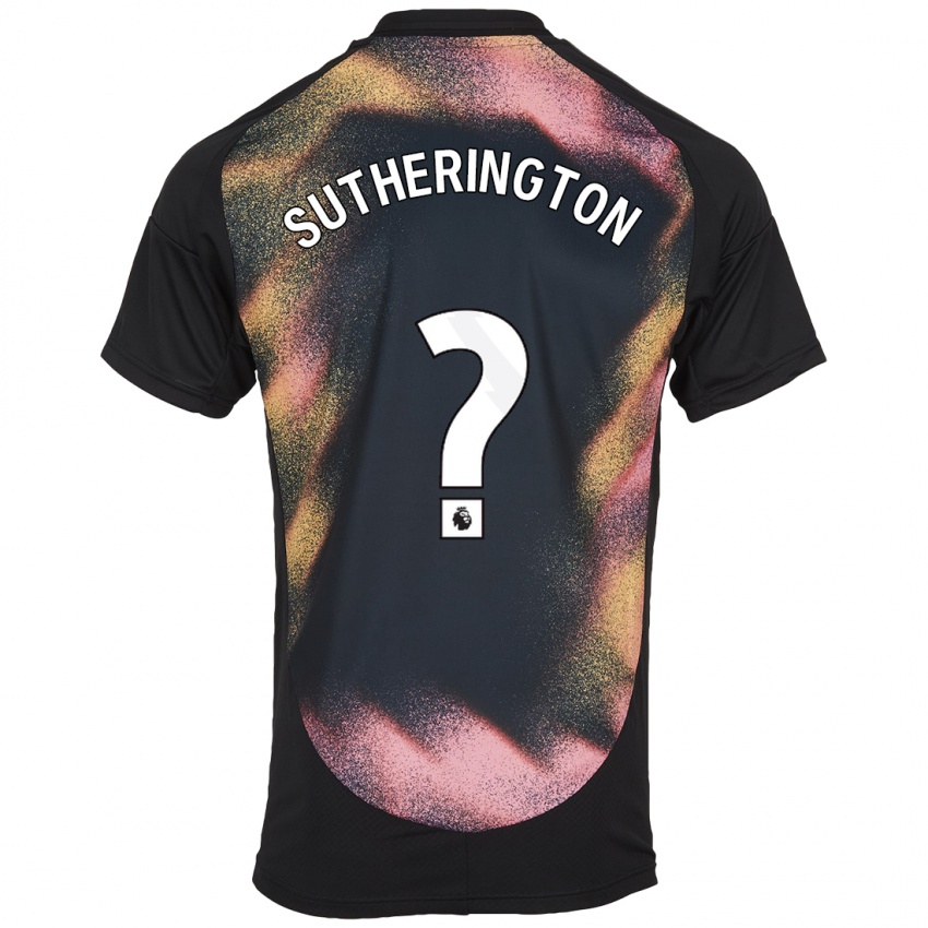 Niño Camiseta Harry Sutherington #0 Negro Blanco 2ª Equipación 2024/25 La Camisa México