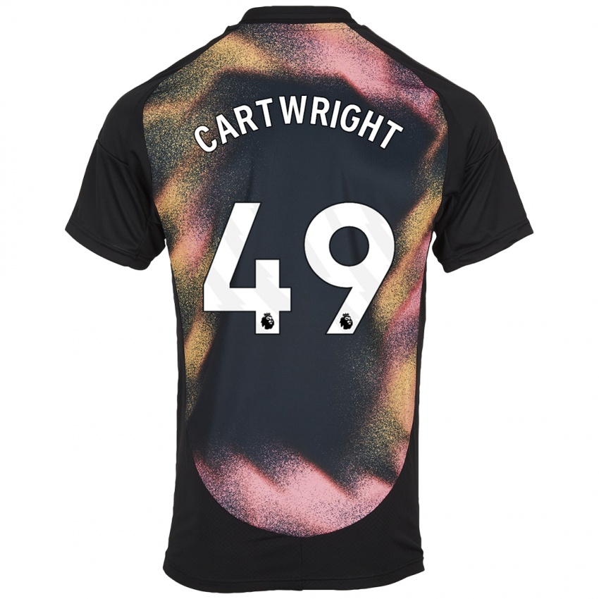 Niño Camiseta Henry Cartwright #49 Negro Blanco 2ª Equipación 2024/25 La Camisa México