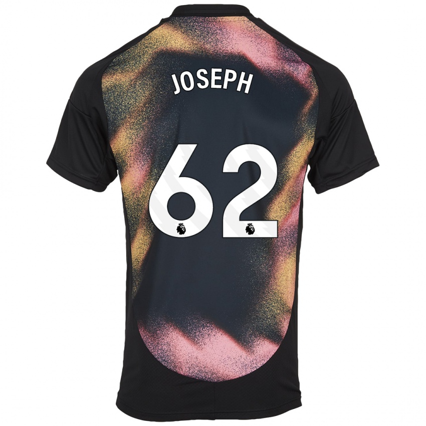 Niño Camiseta Jayden Joseph #62 Negro Blanco 2ª Equipación 2024/25 La Camisa México