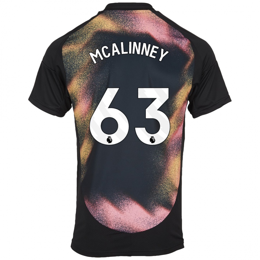 Niño Camiseta Liam Mcalinney #63 Negro Blanco 2ª Equipación 2024/25 La Camisa México