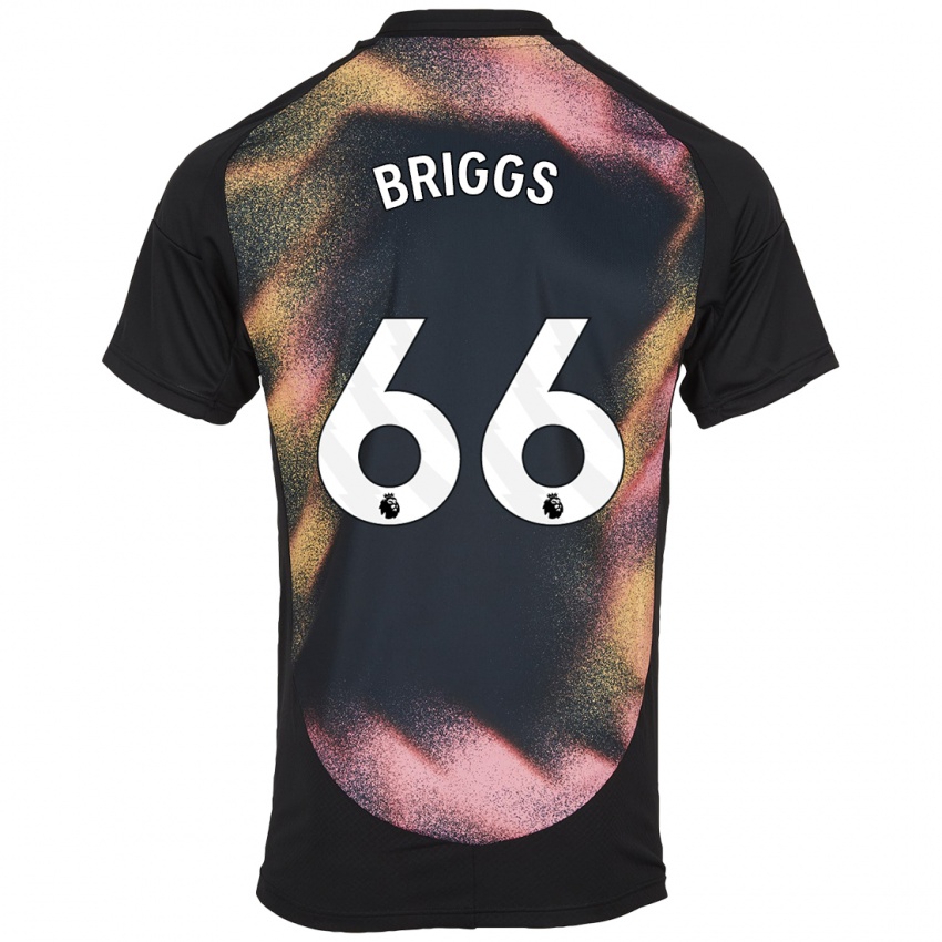 Niño Camiseta Logan Briggs #66 Negro Blanco 2ª Equipación 2024/25 La Camisa México