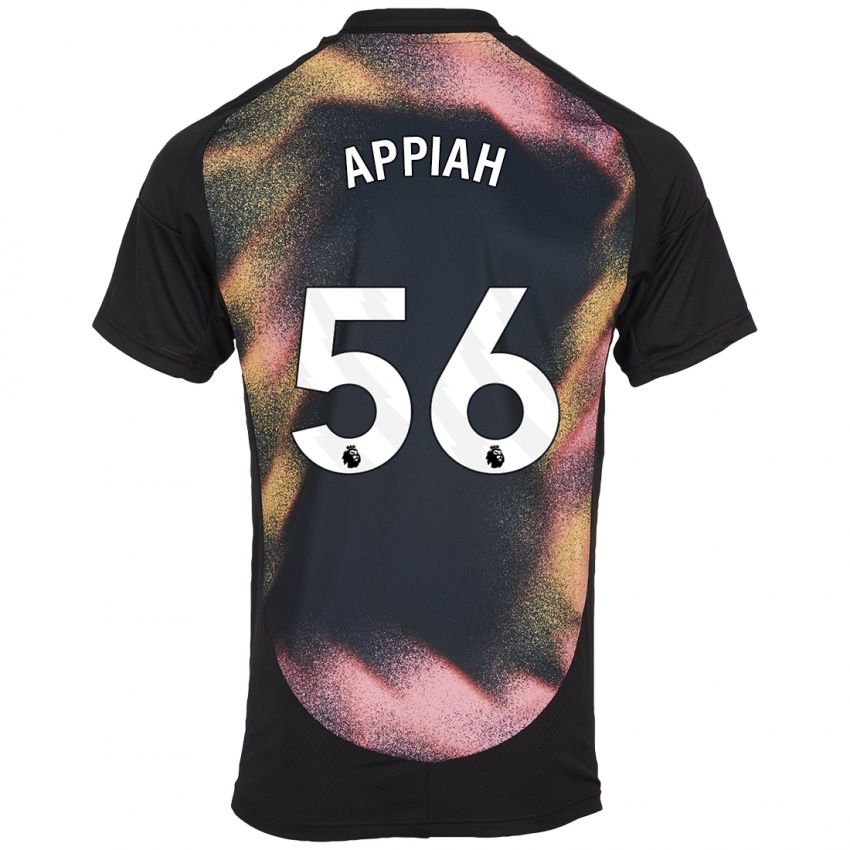 Niño Camiseta Paul Appiah #56 Negro Blanco 2ª Equipación 2024/25 La Camisa México