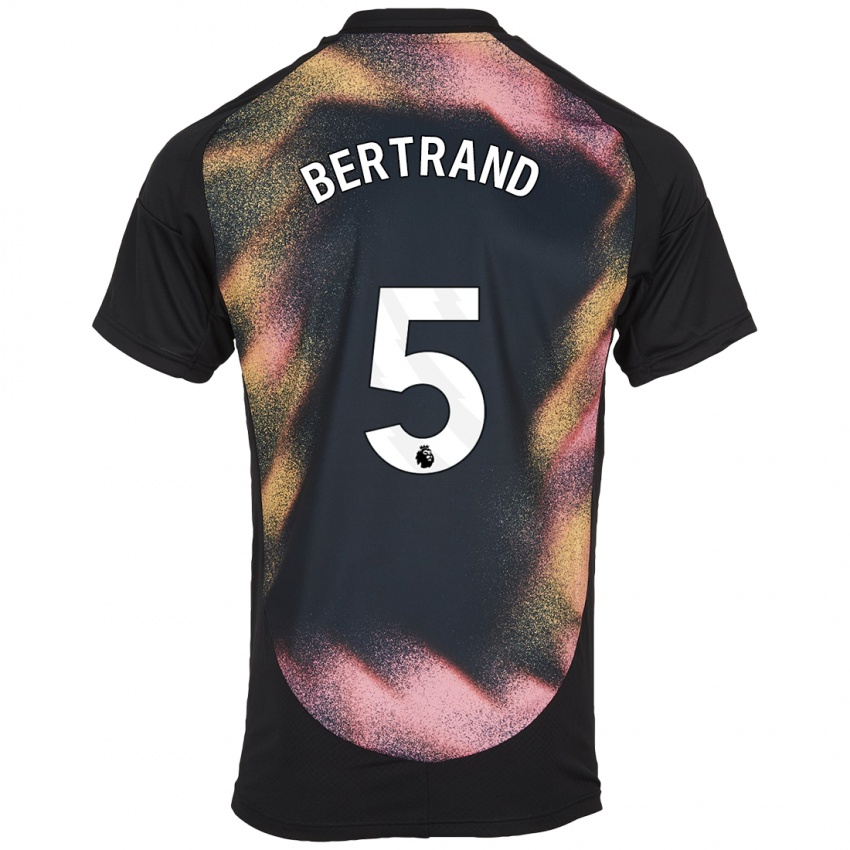 Niño Camiseta Ryan Bertrand #5 Negro Blanco 2ª Equipación 2024/25 La Camisa México