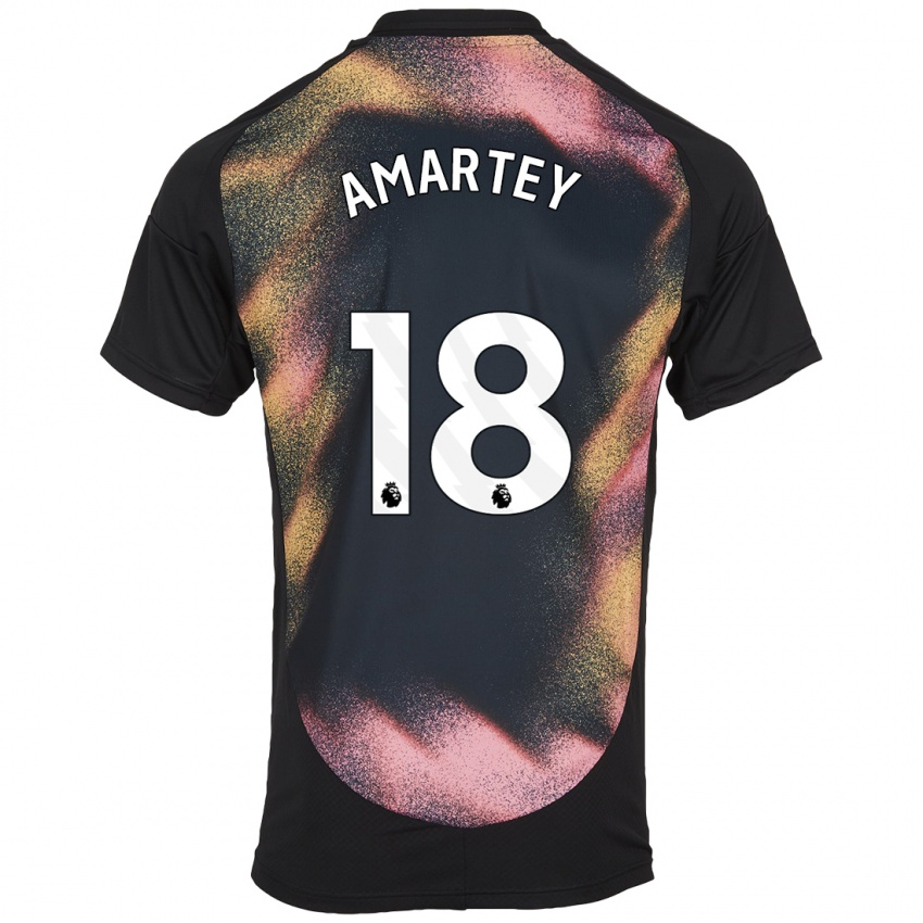 Niño Camiseta Daniel Amartey #18 Negro Blanco 2ª Equipación 2024/25 La Camisa México