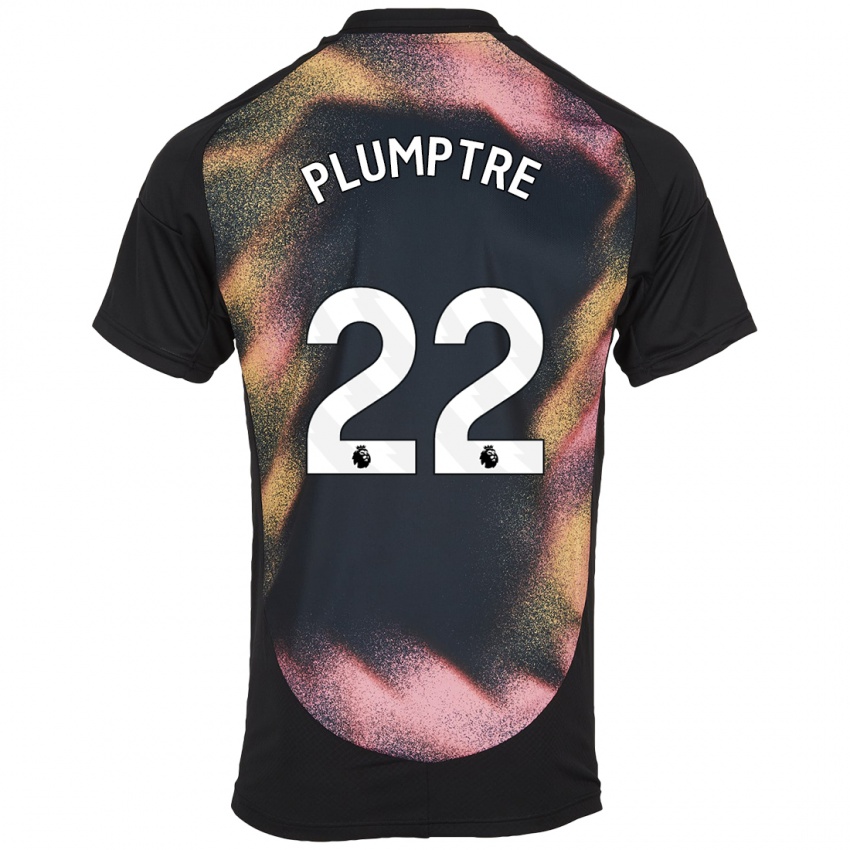 Niño Camiseta Ashleigh Plumptre #22 Negro Blanco 2ª Equipación 2024/25 La Camisa México