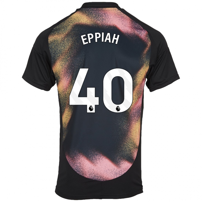 Niño Camiseta Josh Eppiah #40 Negro Blanco 2ª Equipación 2024/25 La Camisa México