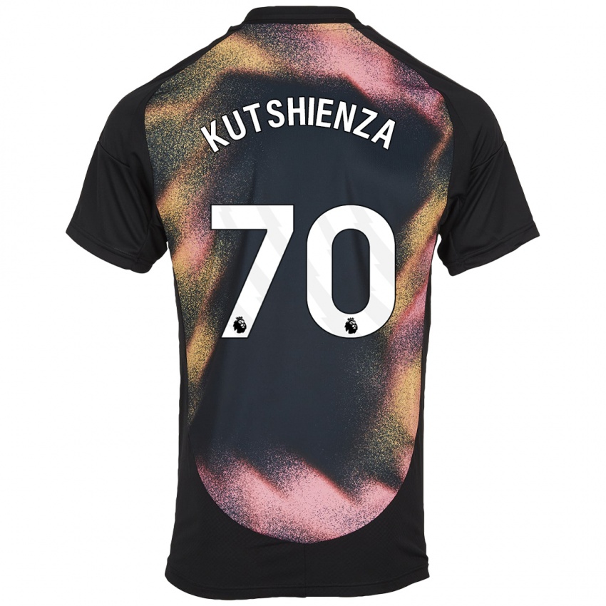 Niño Camiseta Jesper Kutshienza #70 Negro Blanco 2ª Equipación 2024/25 La Camisa México