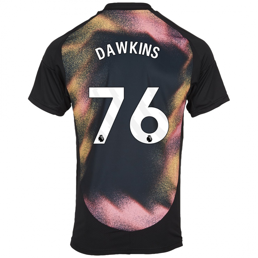 Niño Camiseta Kartell Dawkins #76 Negro Blanco 2ª Equipación 2024/25 La Camisa México