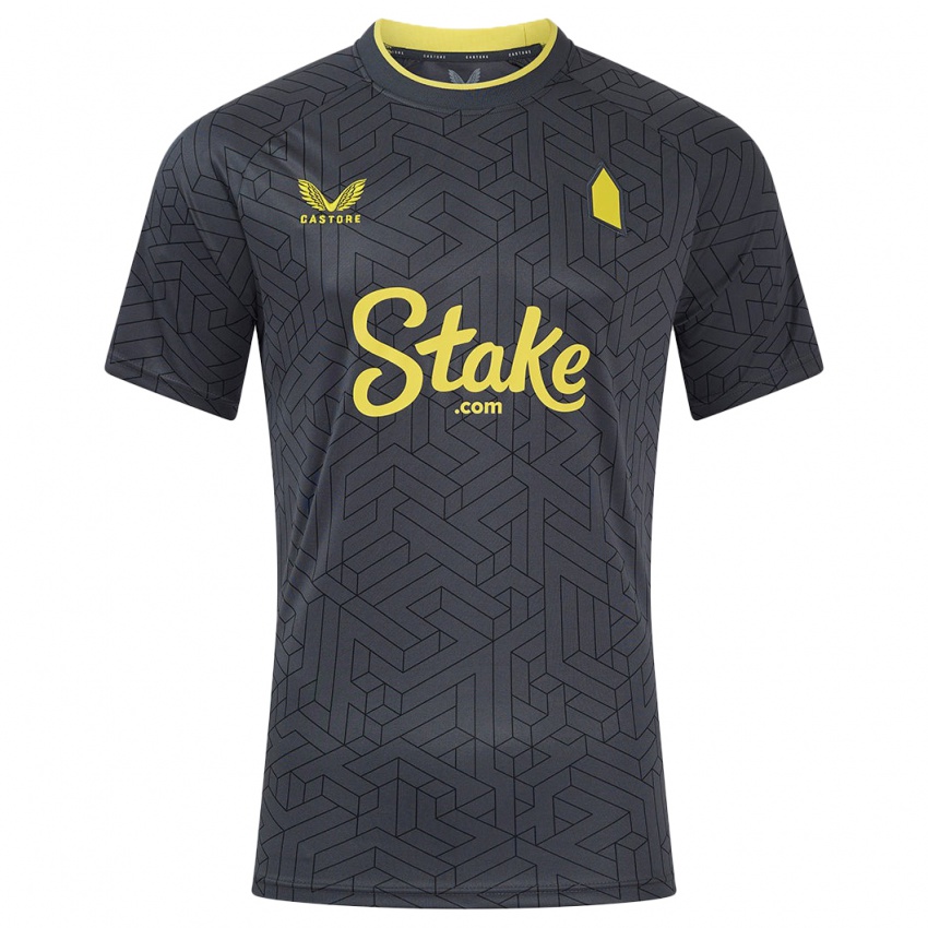 Niño Camiseta Iliman Ndiaye #10 Negro Amarillo 2ª Equipación 2024/25 La Camisa México