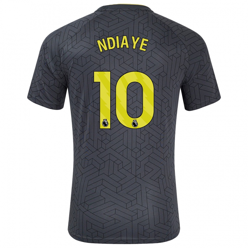 Niño Camiseta Iliman Ndiaye #10 Negro Amarillo 2ª Equipación 2024/25 La Camisa México