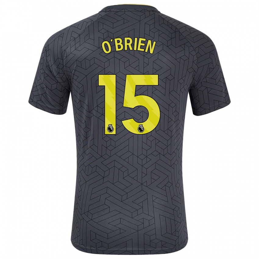 Niño Camiseta Jake O'brien #15 Negro Amarillo 2ª Equipación 2024/25 La Camisa México