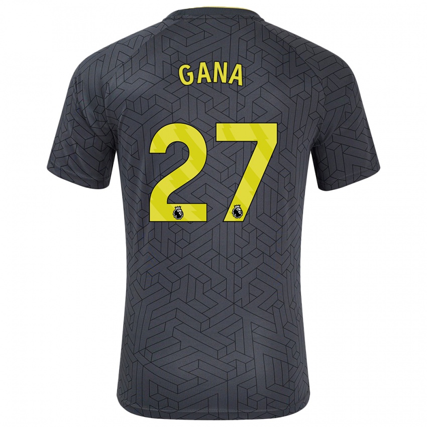 Niño Camiseta Idrissa Gueye #27 Negro Amarillo 2ª Equipación 2024/25 La Camisa México