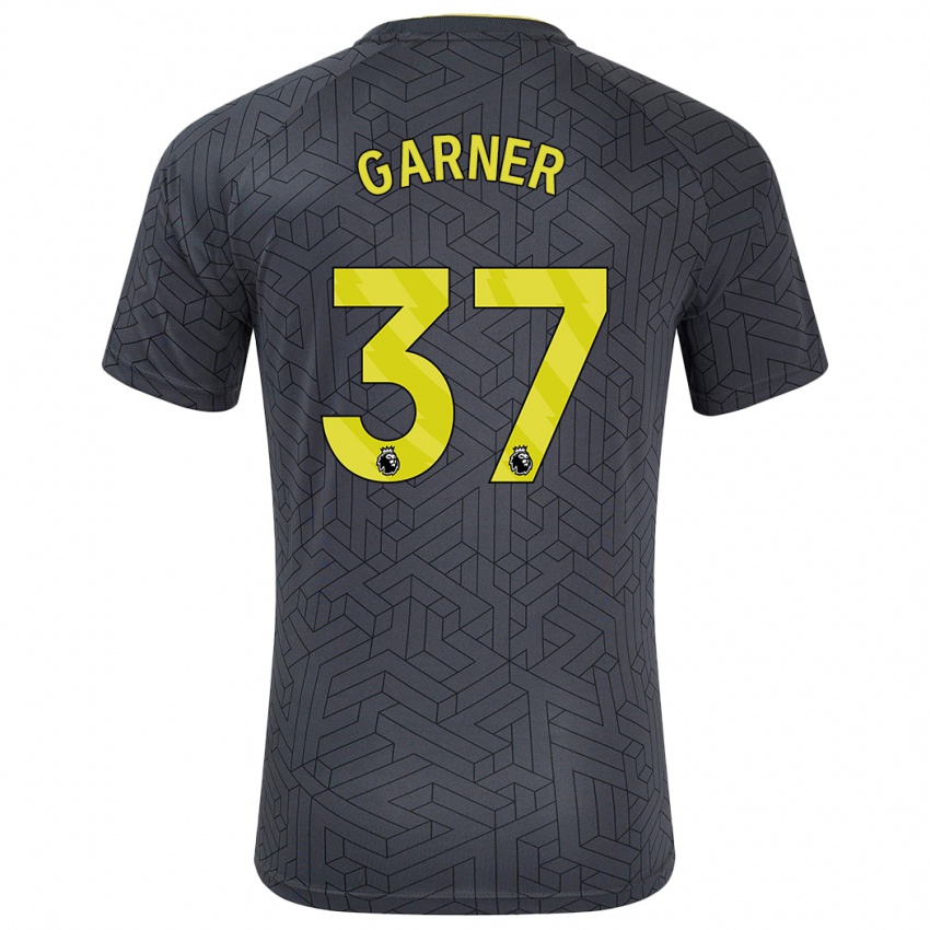 Niño Camiseta James Garner #37 Negro Amarillo 2ª Equipación 2024/25 La Camisa México